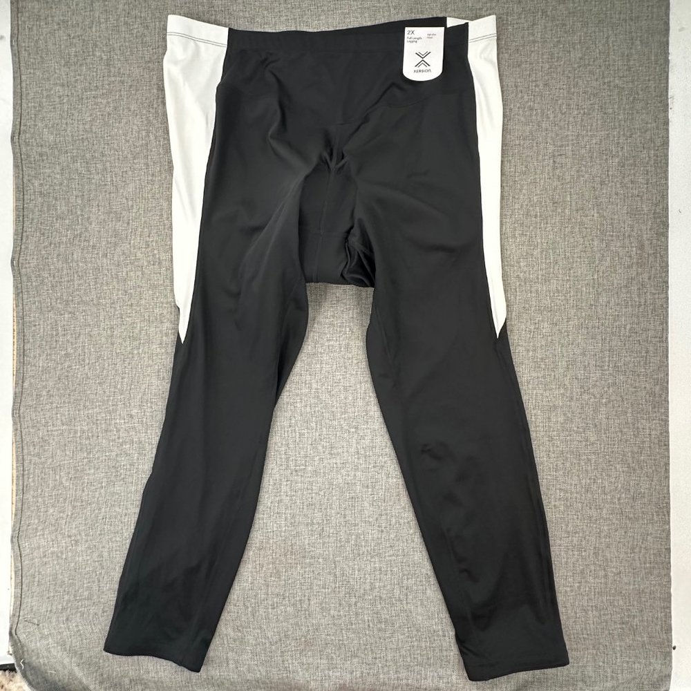 New! XERSION Full Length Legging High Rise 2X Black & White MSRP: $60 Padding
